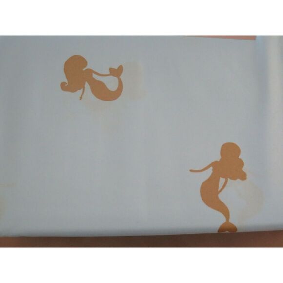 Sparkle & Shine Collection Aqua Blue Glitter Gold Mermaid 3Pc TWIN Sheet Set $68 - Picture 8 of 10